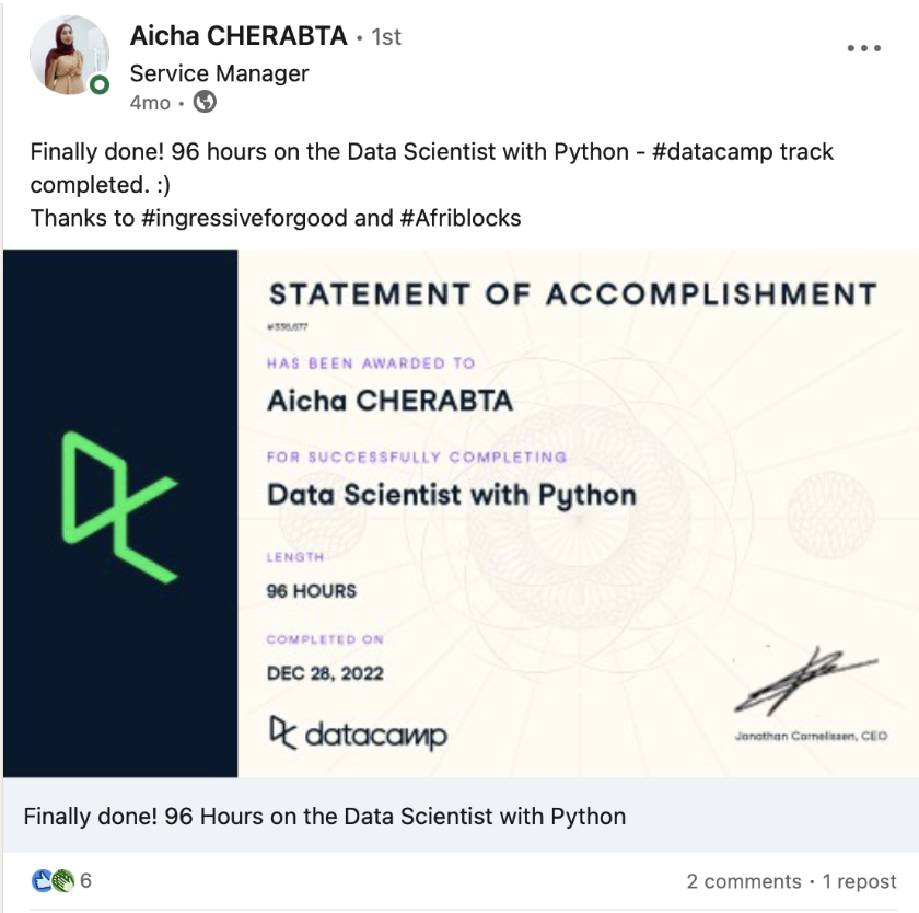 AfriBlocks and DataCamp Donates Renew Partnership to Empower Young